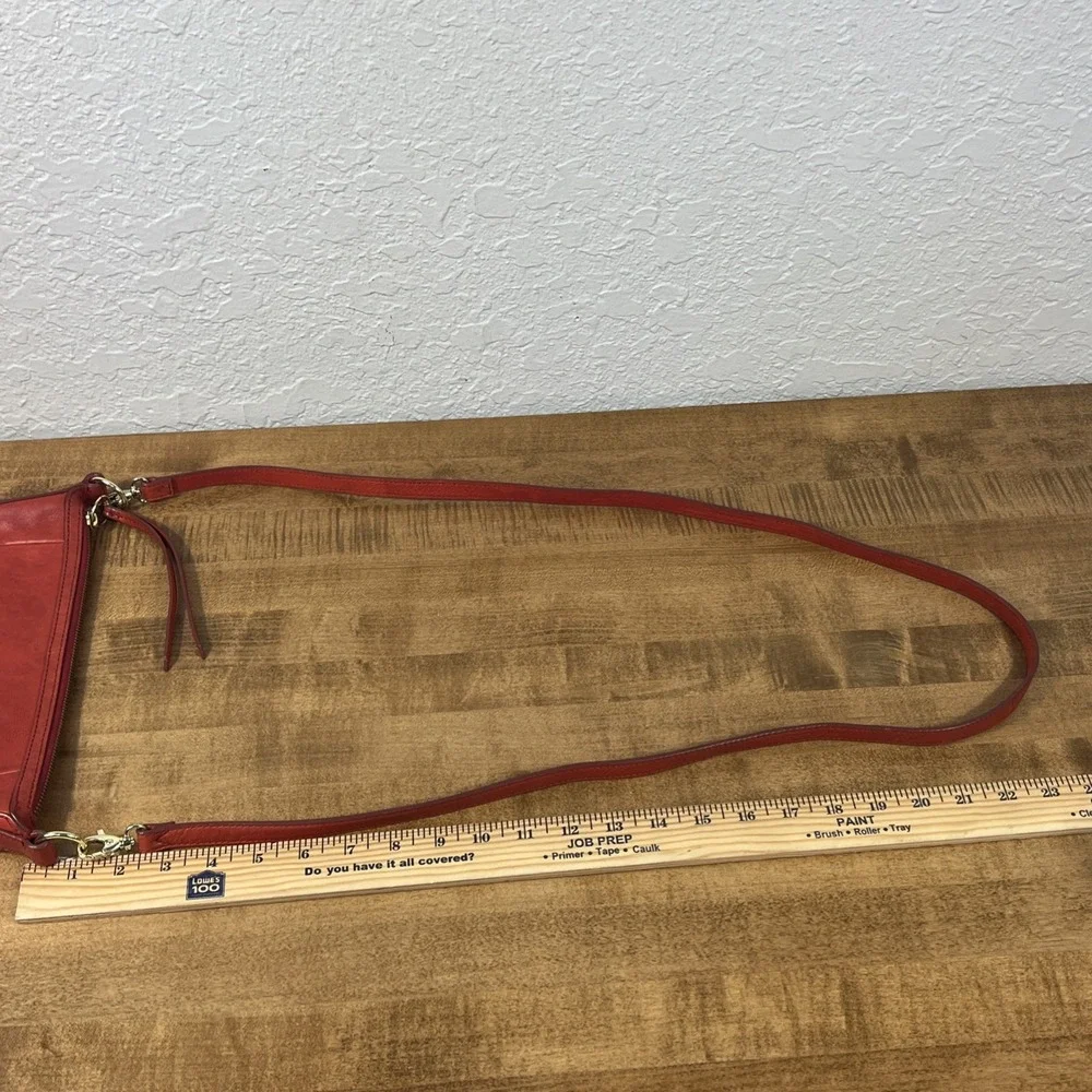 Fossil Red Leather Crossbody Bag Purse